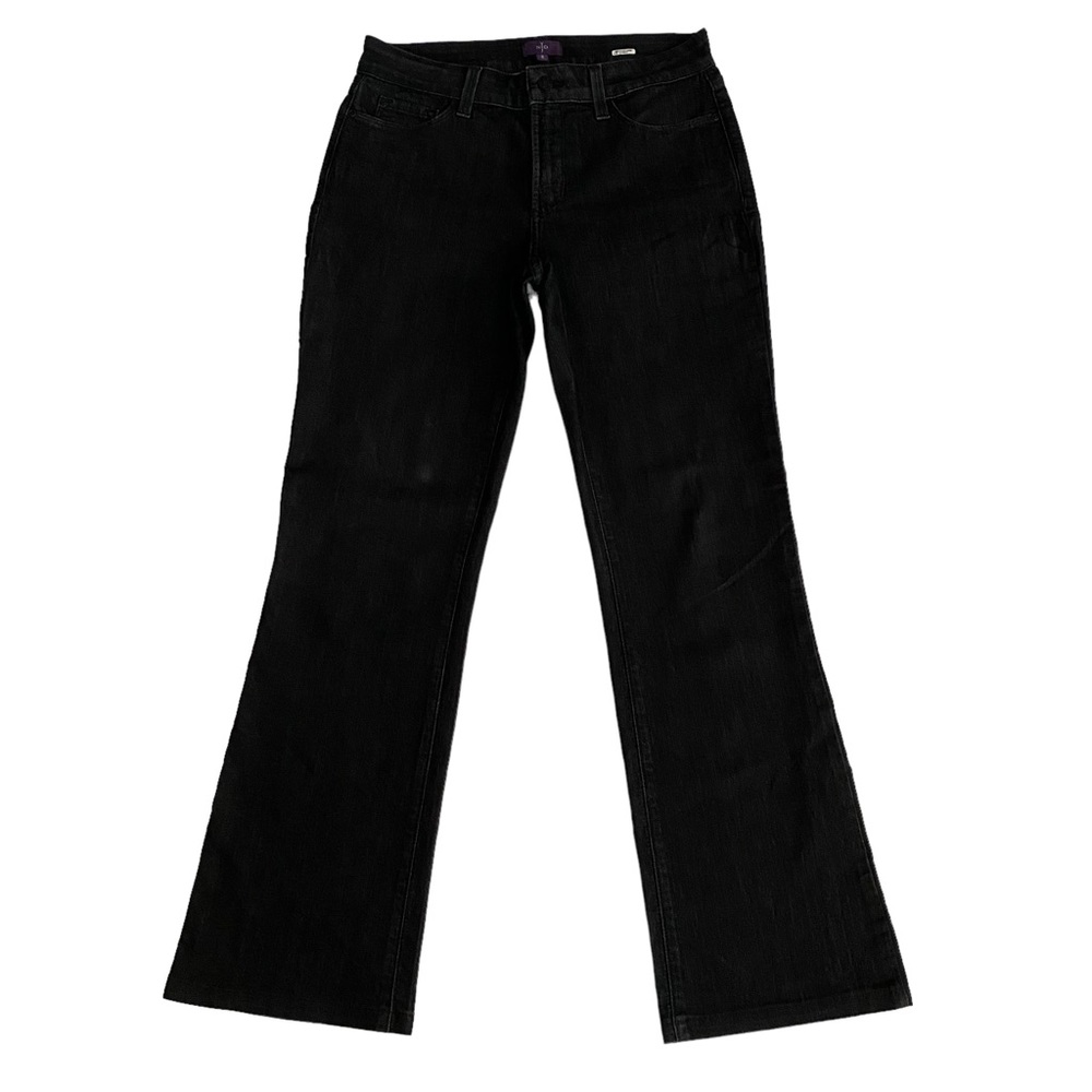 NYDJ Lift Tuck Technology Studded Rhinestones Bootcut Jeans Women’s Size 8 Black - Picture 13 of 14